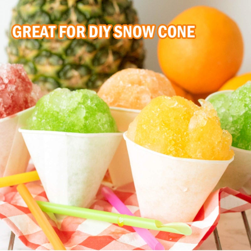 AQUEENLY 100 Snow Cone Cups, Wax Coated Leakproof Cone Paper Cups for Slush, Shaved Ice, Water - 6OZ, White - Image 5
